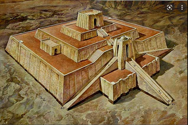 Храм шумеров (зиккурат) и вверху комната связи с НЕБОМ