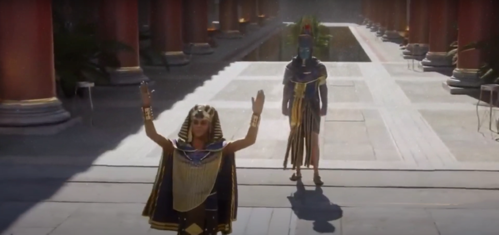 Выход фараона к народу в Египте